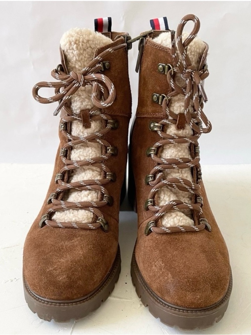 Tommy Hilfiger Heeled Boots Suede Brown - Size 8M